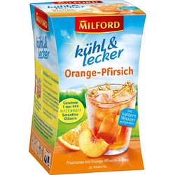 Подходящ за: Специален повод Milford Студен чай портокал и праскова, без захар 20 бр.